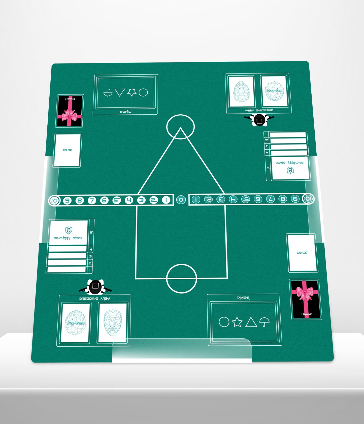 Digimon Squid Game Crossover – Two-Player Playmat with Zones