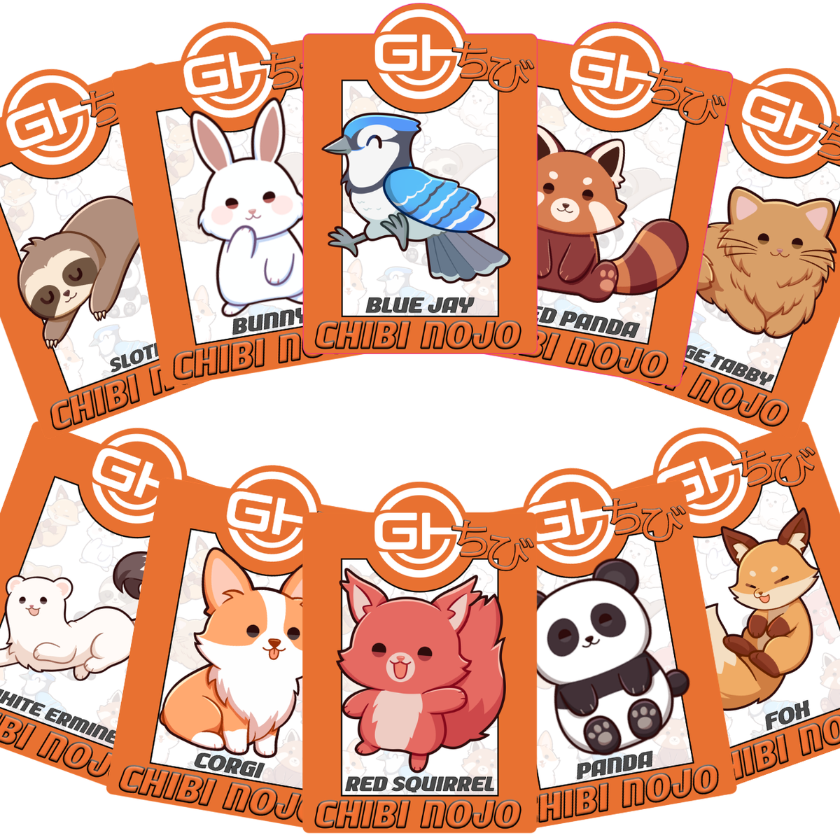 Chibi Animals Complete Pin Set