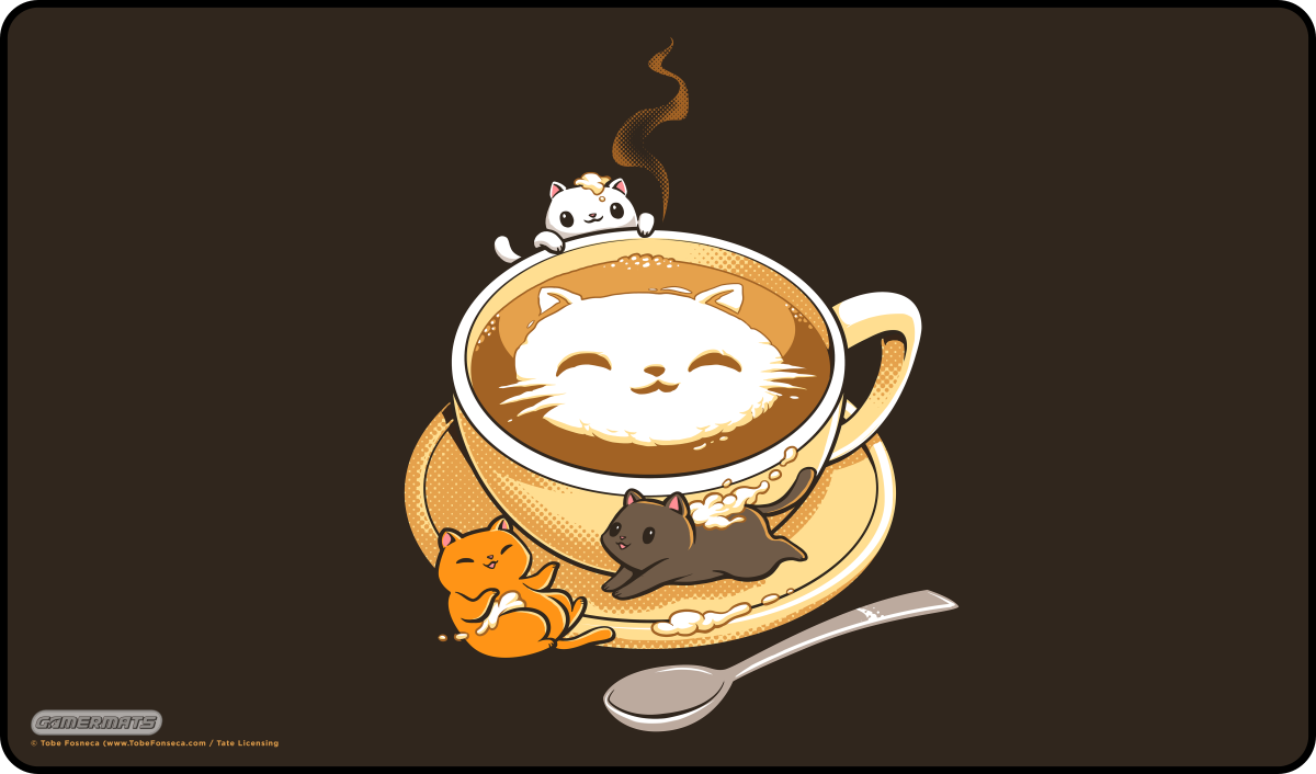 Latte Cat by Tobe Fonseca - Playmat