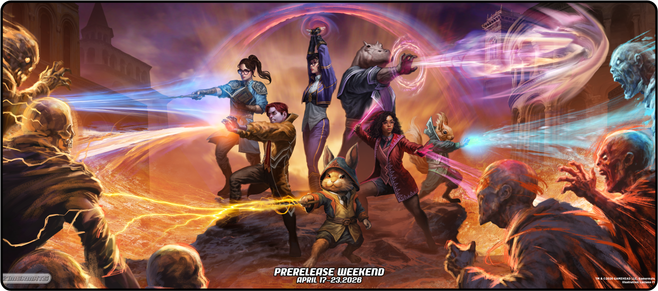 Add-on (only) x Black Stitched Deskmats (14"x32") - Strixhaven