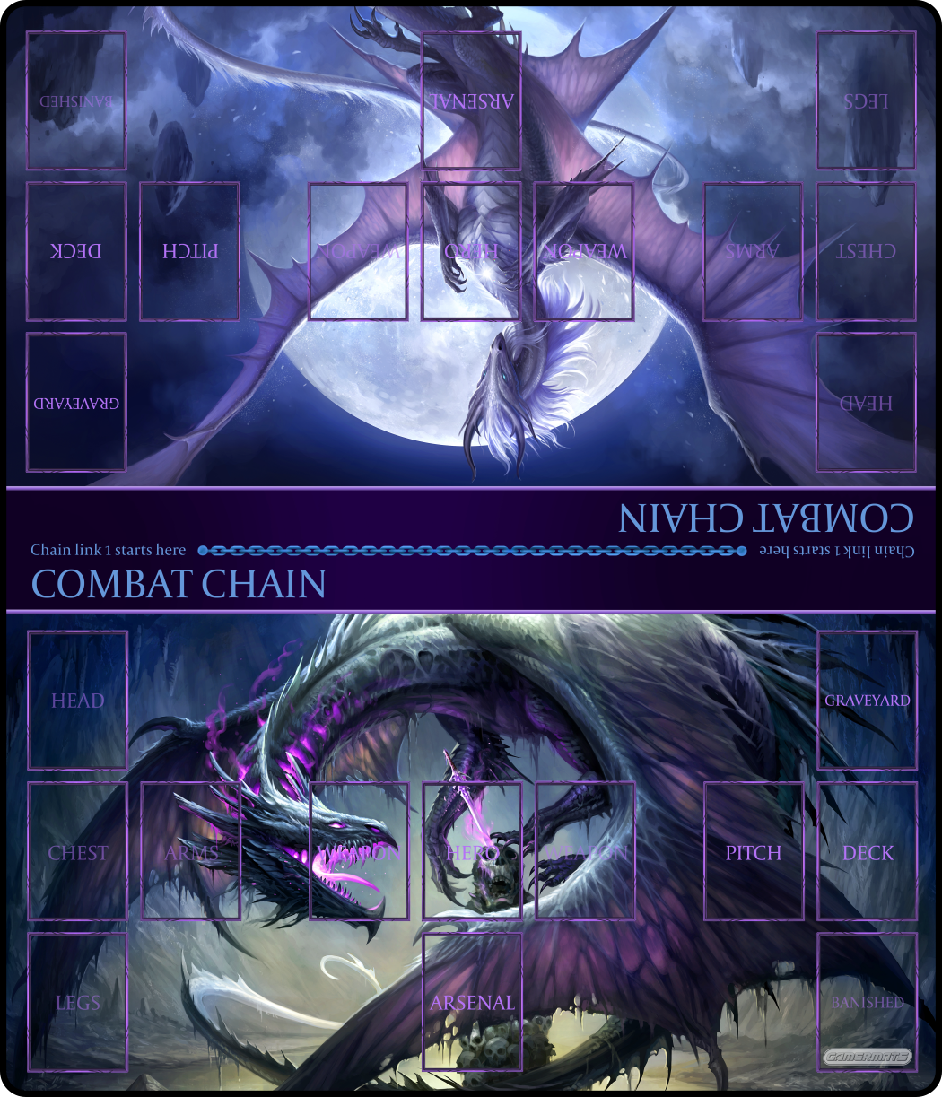 Flesh and Blood　プレイマット　2枚 Double Dragons - Two-Player XL Playmat Flesh and Blood Compatible