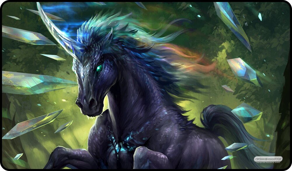 Prismatic Unicorn - Playmat Standard No Border - 24" x 14" x 1/16"
