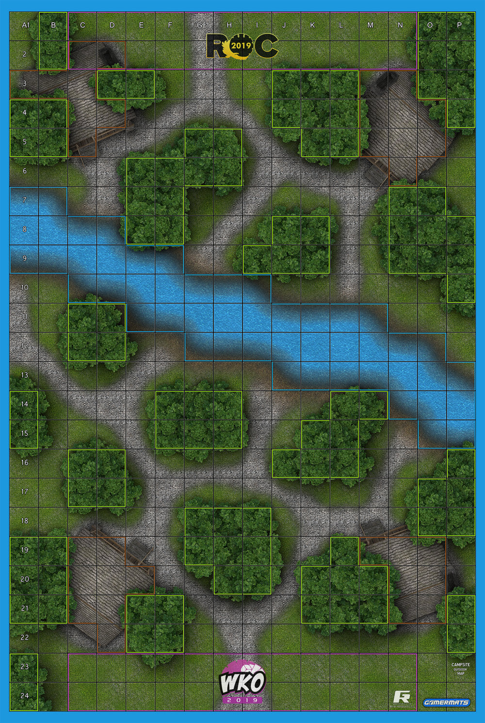 Campsite - ROC/HeroClix Mat Square Corners - 36" x 24" x 1/16"