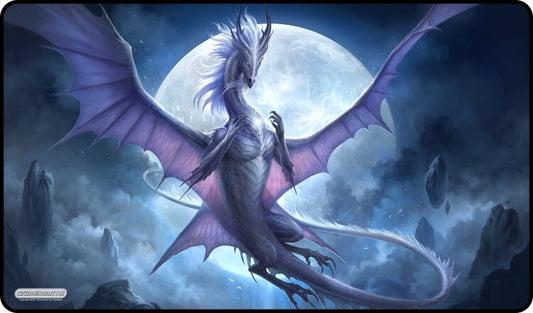 White Dragon of the Night - Playmat Standard No Border - 24" x 14" x 1/16"