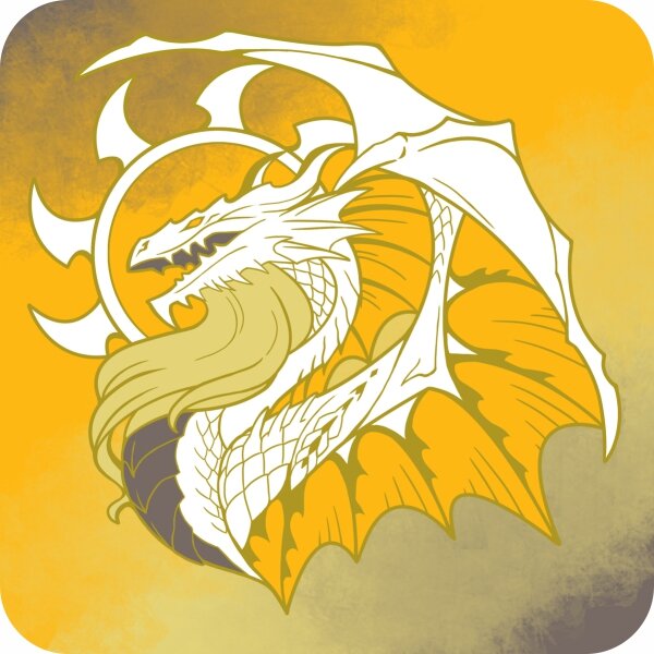 White Dragon - Coaster 4in Coaster