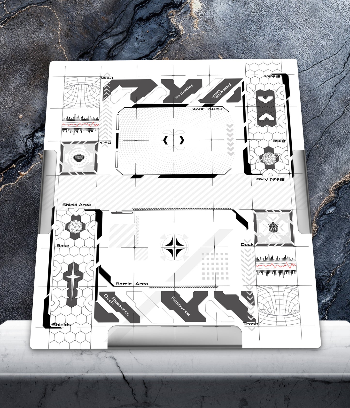 Gundam and Zaku Battle – Two-Player Playmat with Zones