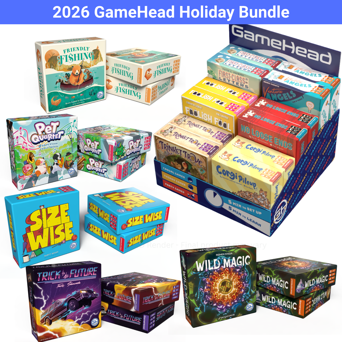 GameHead Games - 2026 Retailer Bundle (with Countertop Display)
