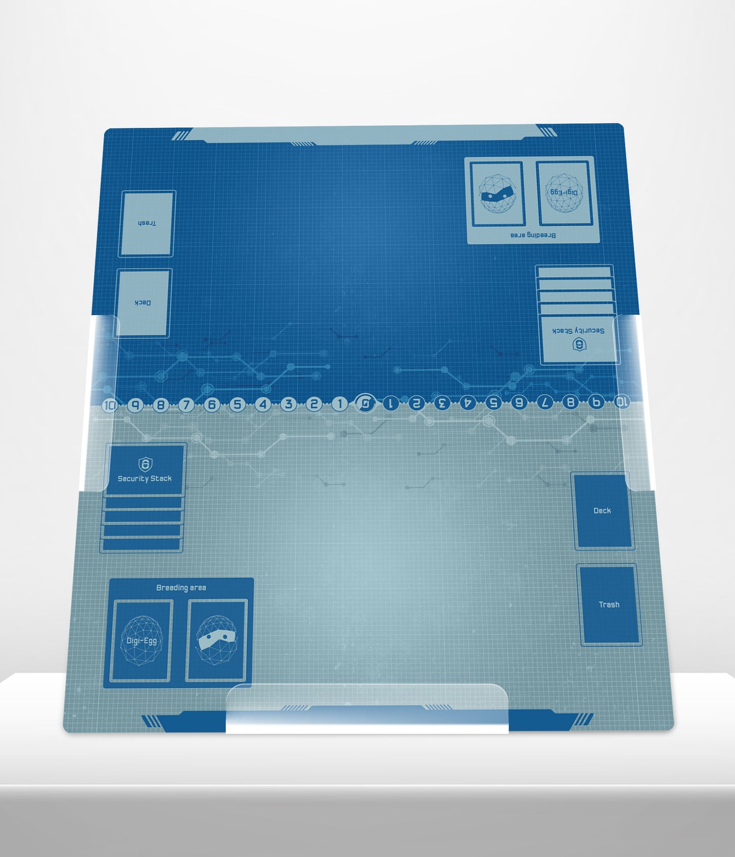 Digimon Network Blueprint – Two-Player Playmat with Zones