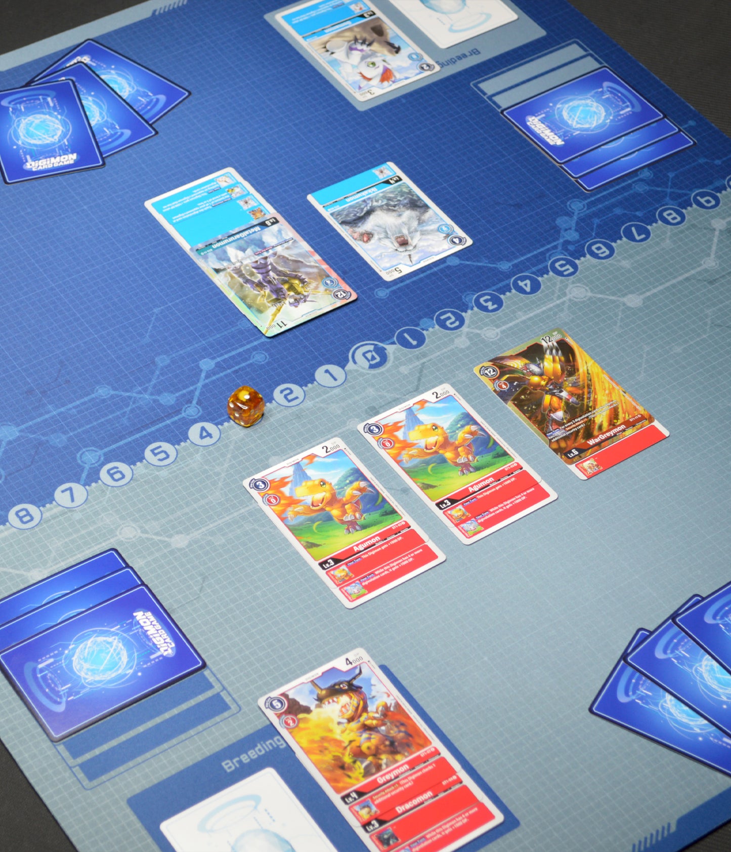 Digimon Network Blueprint – Two-Player Playmat with Zones