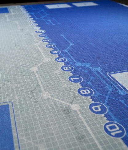 Digimon Network Blueprint – Two-Player Playmat with Zones