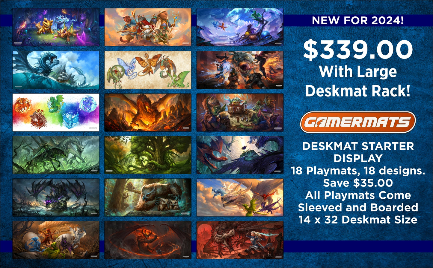 Deskmat Starter Bundle (Display Rack Included)