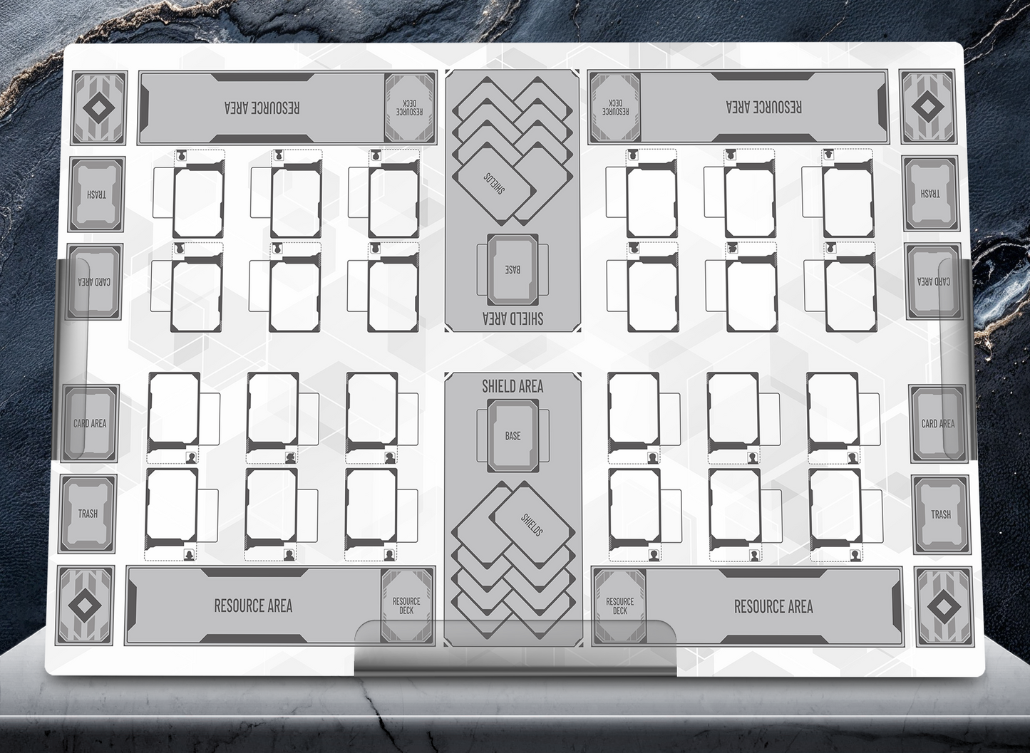 Team Battle Gundam – Four-Player Playmat with Zones