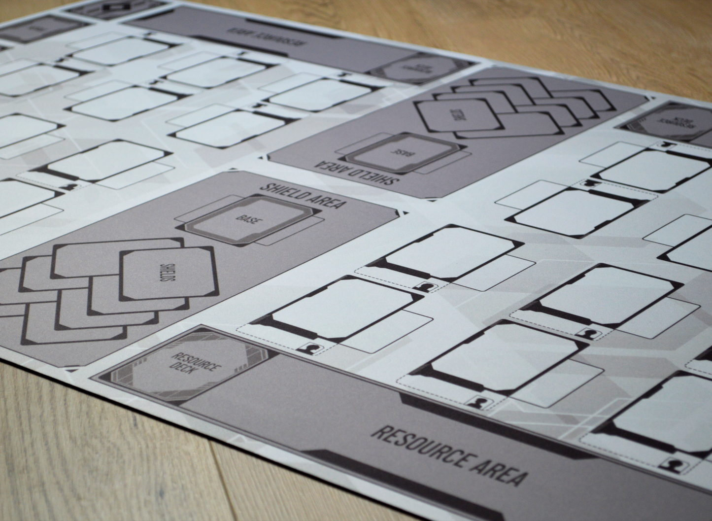 Team Battle Gundam – Four-Player Playmat with Zones