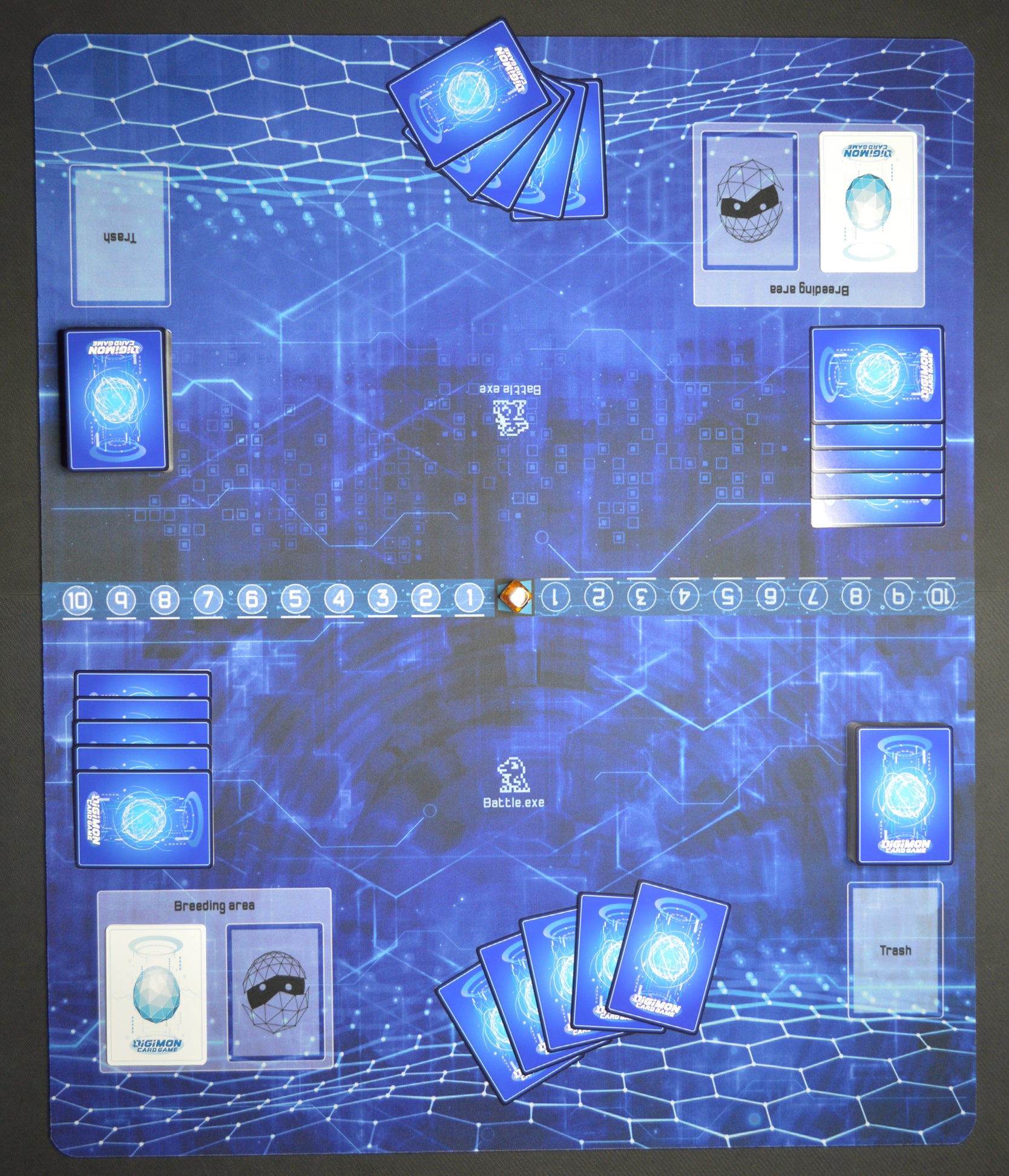 digimon card playmat Digimon PC Desktop – Two-Player Playmat with Zones – GameHead