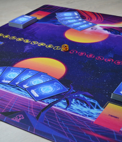 Digimon Retrowave World – Two-Player Playmat with Zones