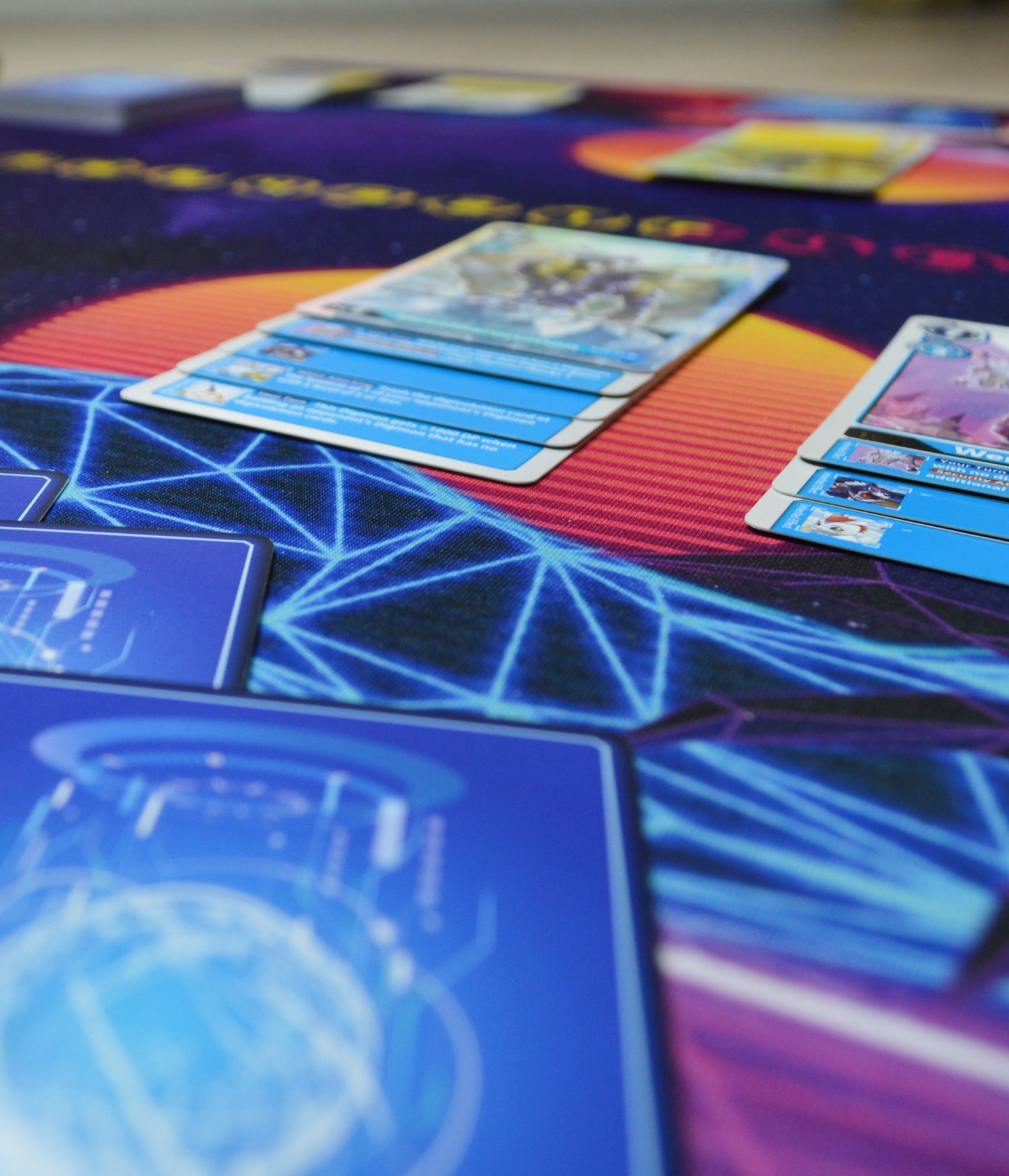 Digimon Retrowave World – Two-Player Playmat with Zones