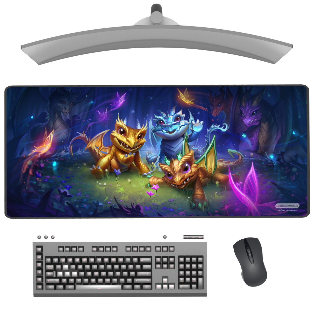 Baby Dragons the New Clutch - Deskmat