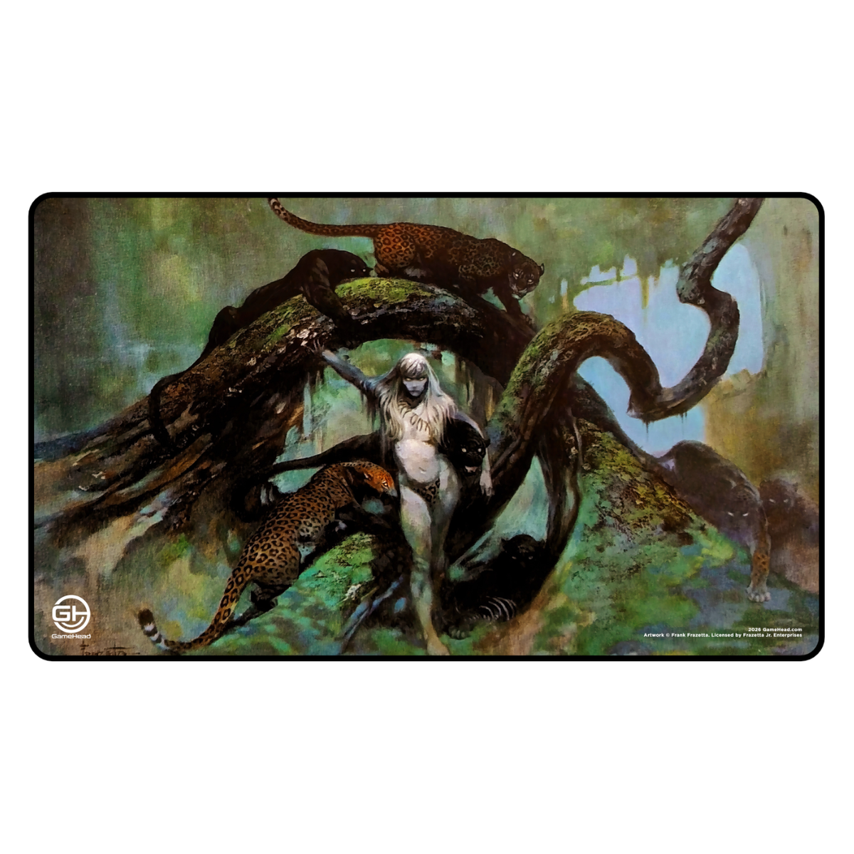 Cheetah Pride by Frank Frazetta - Playmat
