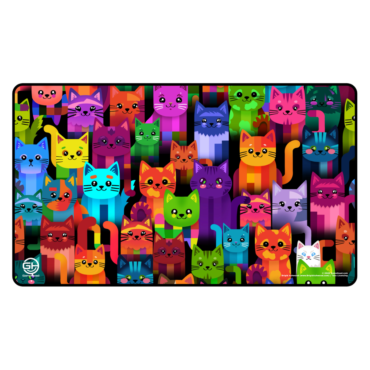 Neon Cats by Brigid Ashwood - Playmat
