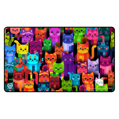 Neon Cats by Brigid Ashwood - Playmat