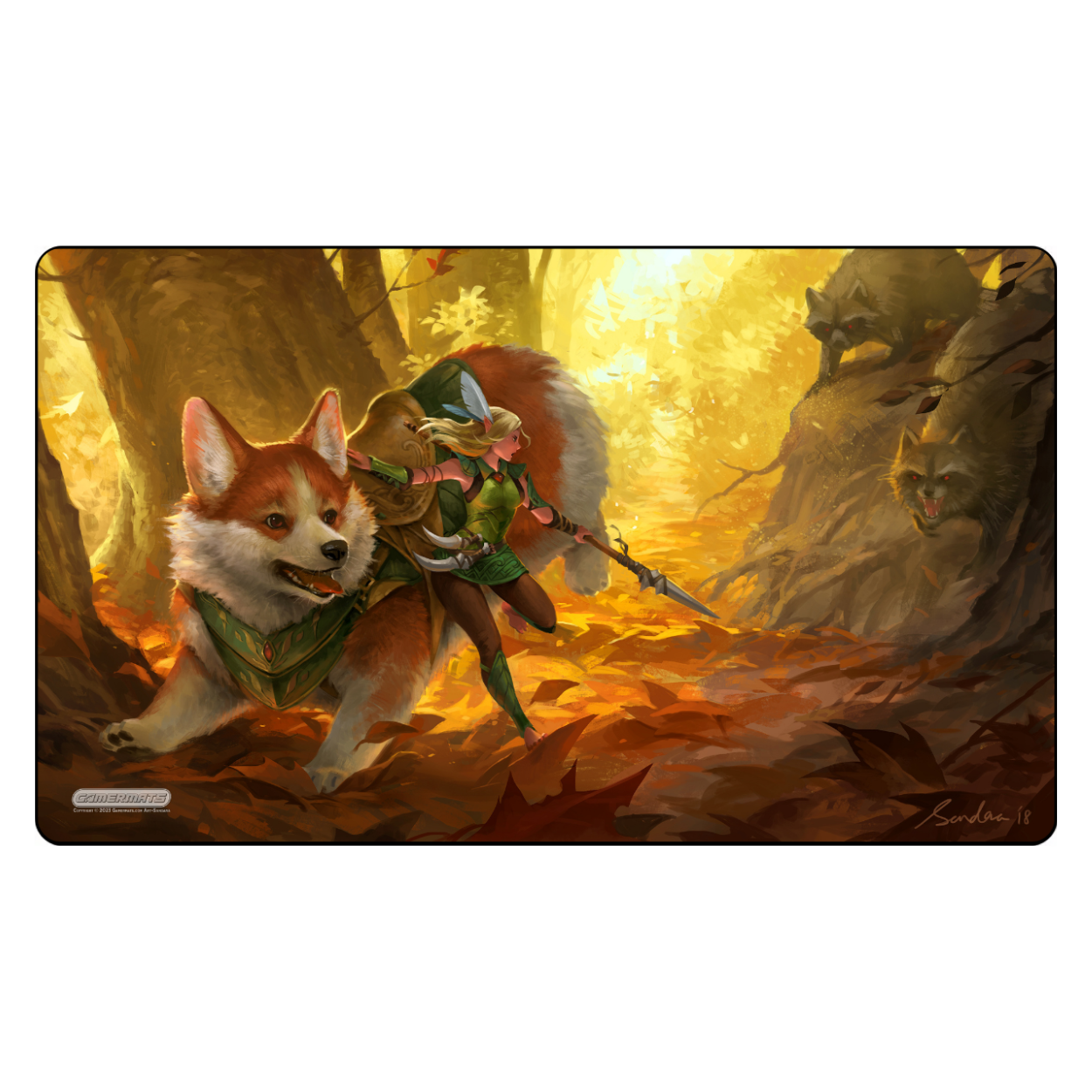 Corgi and Elf - Playmat