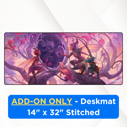 Add-on (only) x Black Stitched Deskmats (14"x32")  - Lorwyn Eclipsed
