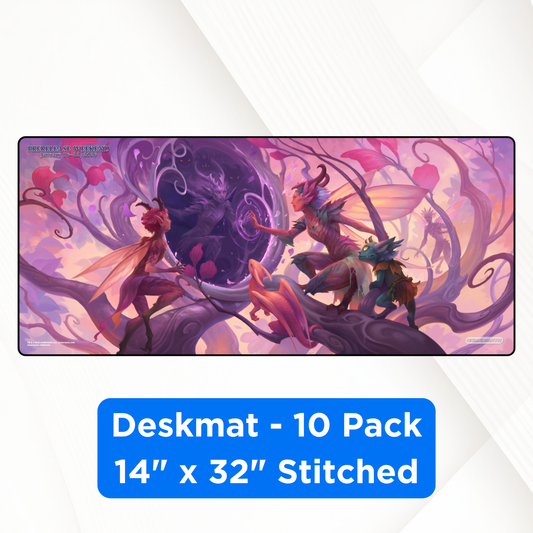 10 x Premium Black Stitched Deskmat (14"x32") - Lorwyn Eclipsed
