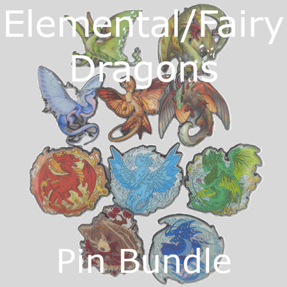 Elemental & Fairy Dragons - Pin Bundle