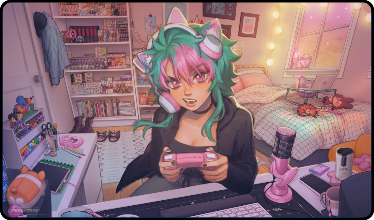 Gamer Girl by Ivy Dolamore - Playmat