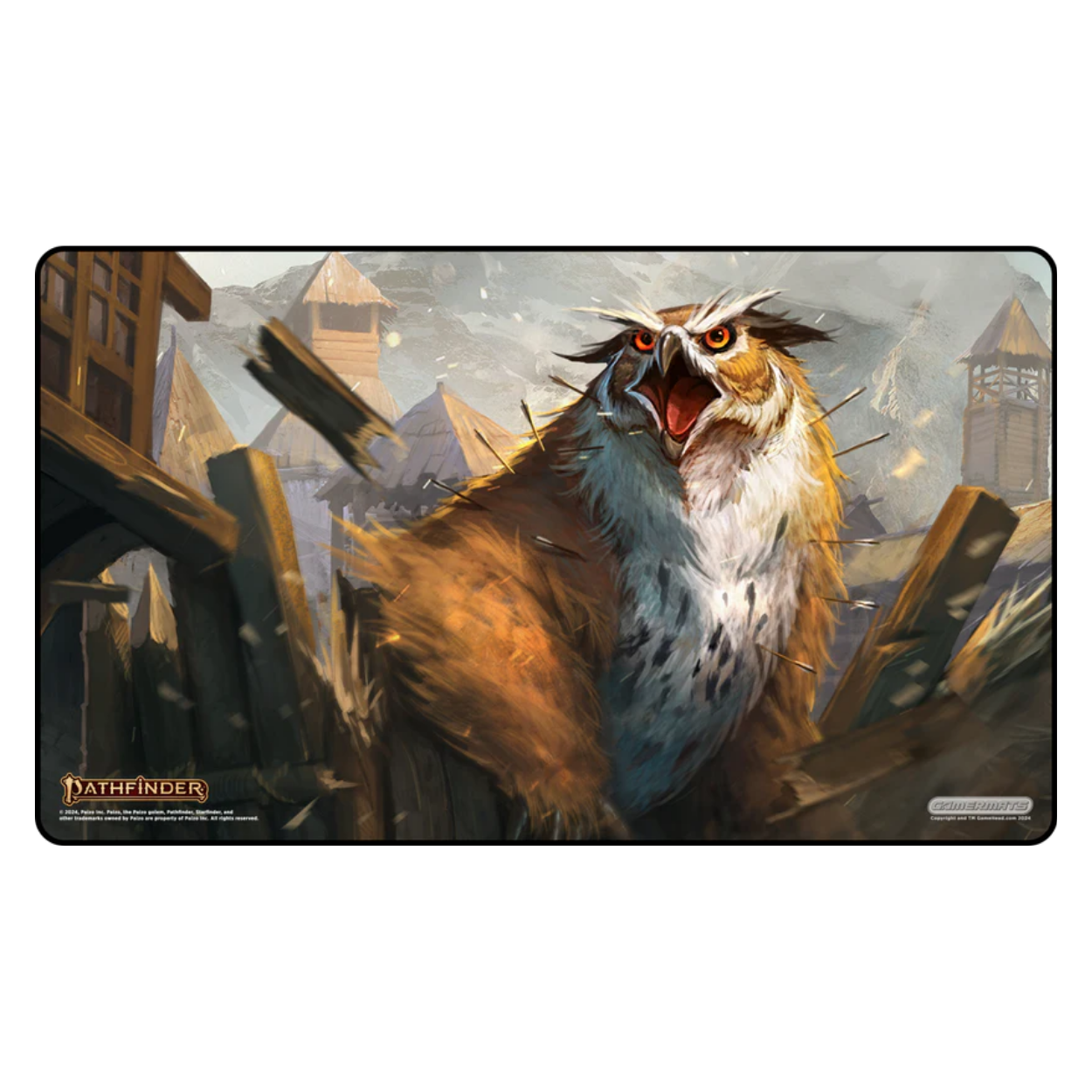 Giant Owlbear Attack - Pathfinder Playmat