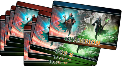 TOP 8 - Metallic/Foiled Black Stitched Playmats (14"x 24")  -  Prerelease Celebration (Sept 2026)