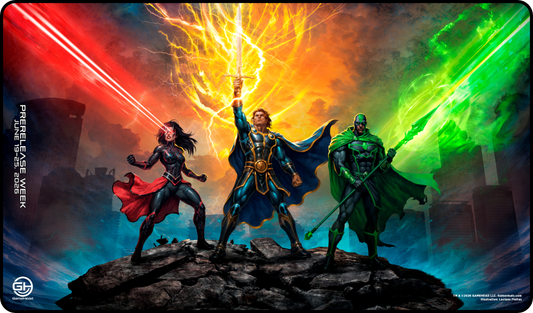 15 x Premium Black Stitched Playmats (14"x24") - Prerelease Celebration
