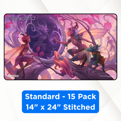 15 x Premium Black Stitched Playmats (14"x24") - Lorwyn Eclipsed