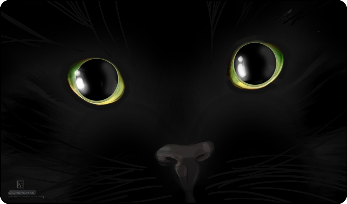 Black Void Cat by Echo Chernik - Playmat