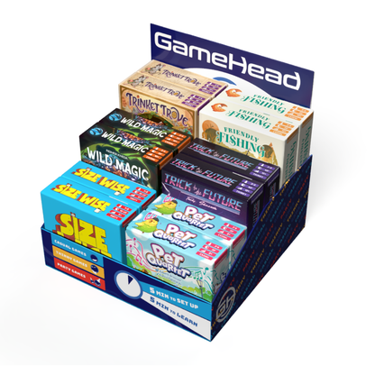 GameHead Games - Wave 2 Retailer Bundle with Countertop Display