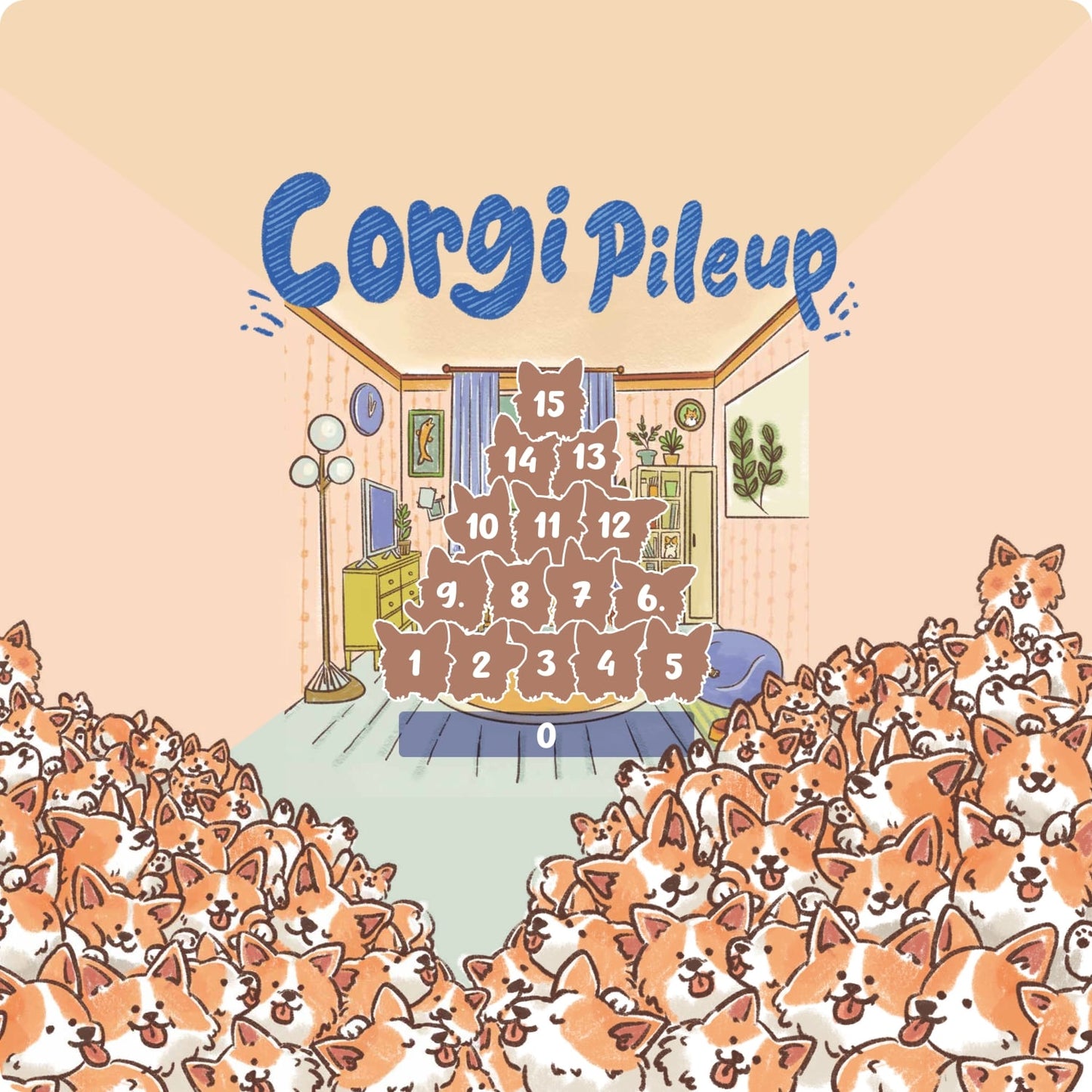 Corgi Pileup - Square Playmat