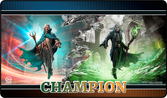 4 x Champion - Metallic/Foil Black Stitched Playmats (14"x 24")  -  Prerelease Celebration (Sept 2026)