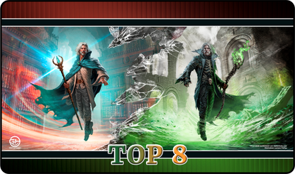 TOP 8 - Metallic/Foiled Black Stitched Playmats (14"x 24")  -  Prerelease Celebration (Sept 2026)