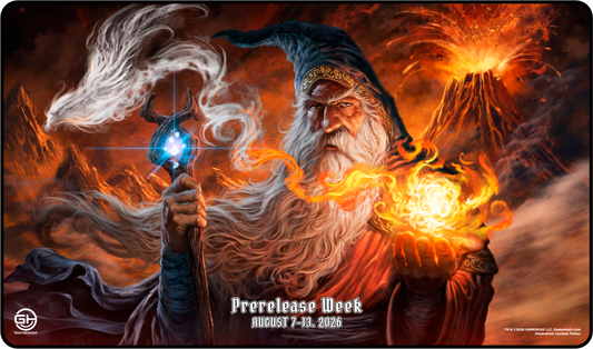 Add-on (only) x Black Stitched Playmats (14"x 24") - Prerelease Celebration (Aug 2026)