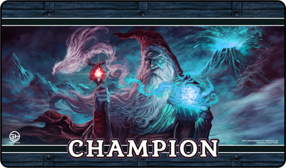 4 x Champion - Metallic/Foil Black Stitched Playmats (14"x 24")  -  Prerelease Celebration (Aug 2026)