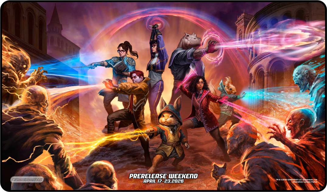 Add-on (only) x Black Stitched Playmats (14"x 24") - Strixhaven