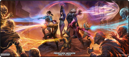 10 x Premium Black Stitched Deskmat (14"x32") - Strixhaven