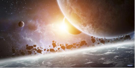 Asteroid Field - XL Wargame Mat 36" x 72"