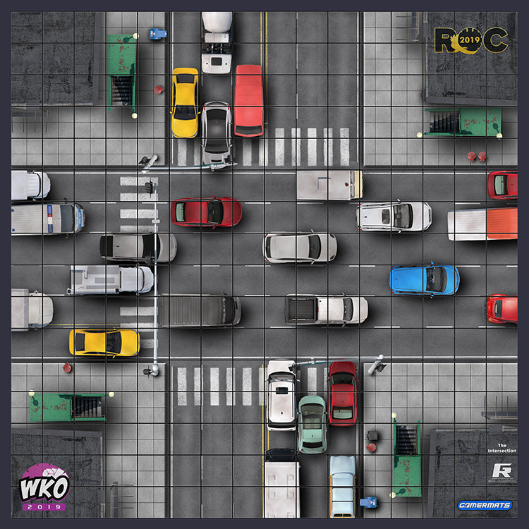 Battle Royale - Intersection - ROC/HeroClix Battle Royale Mat Square Corners - 24" x 24" x 1/16"