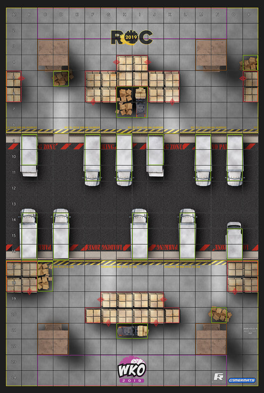 Warehouse - ROC/HeroClix Mat Square Corners - 36" x 24" x 1/16"