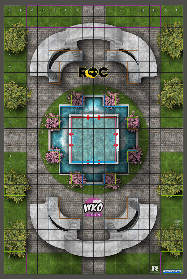 Archway Park - ROC/HeroClix Mat Square Corners - 36" x 24" x 1/16"