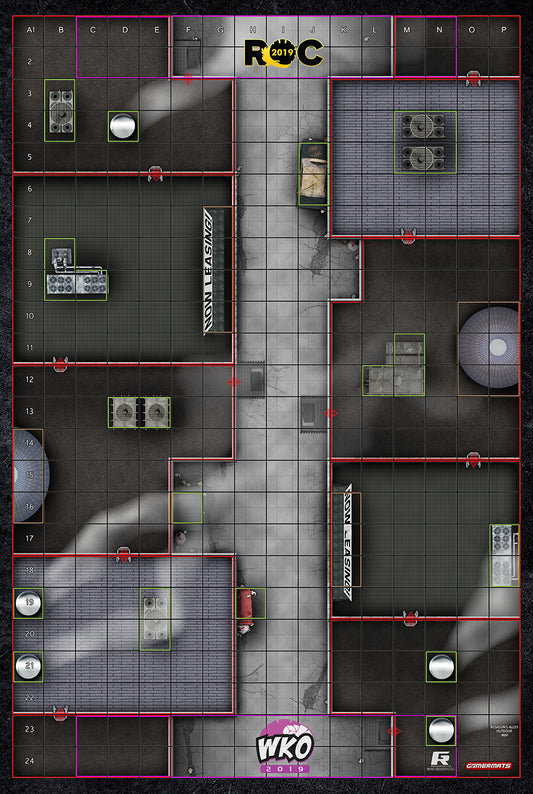 Assasins Alley - ROC/HeroClix Mat Square Corners - 36" x 24" x 1/16"