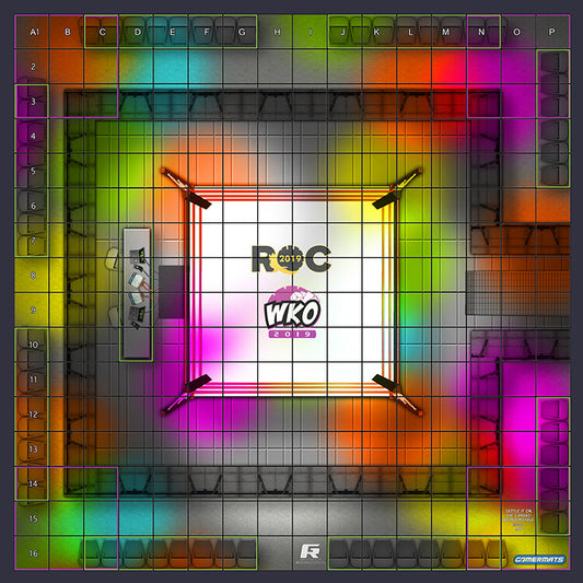 Battle Royale - Settle it on the Canvas - ROC/HeroClix Battle Royale Mat Square Corners - 24" x 24" x 1/16"