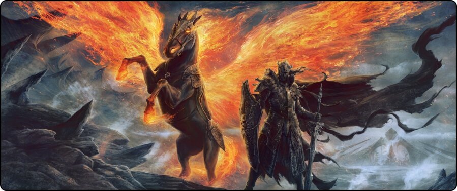 Black Knightmare - Tablemat Premium Black Stitched - 72" x 30" x 1/8"