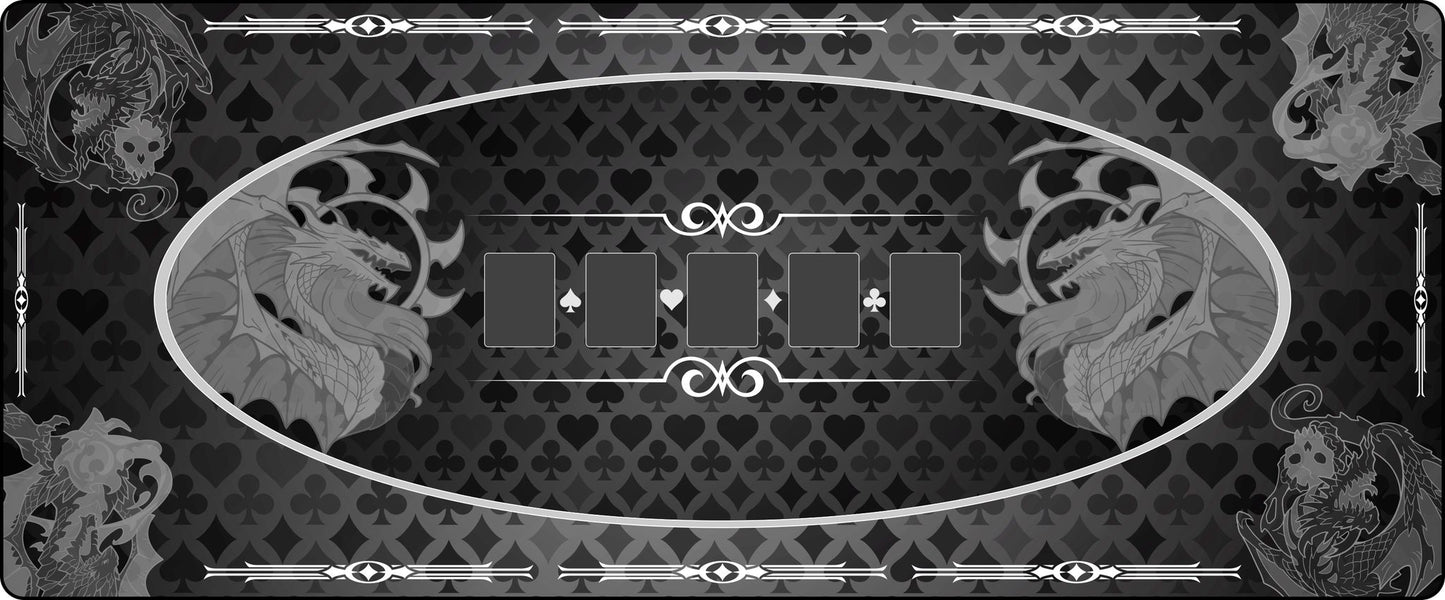 Classy Dragons Poker Mat - Tablemat